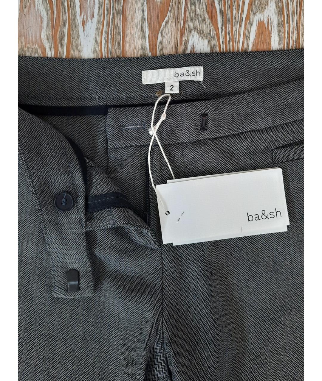 BA&SH Серые шерстяные брюки узкие, фото 3
