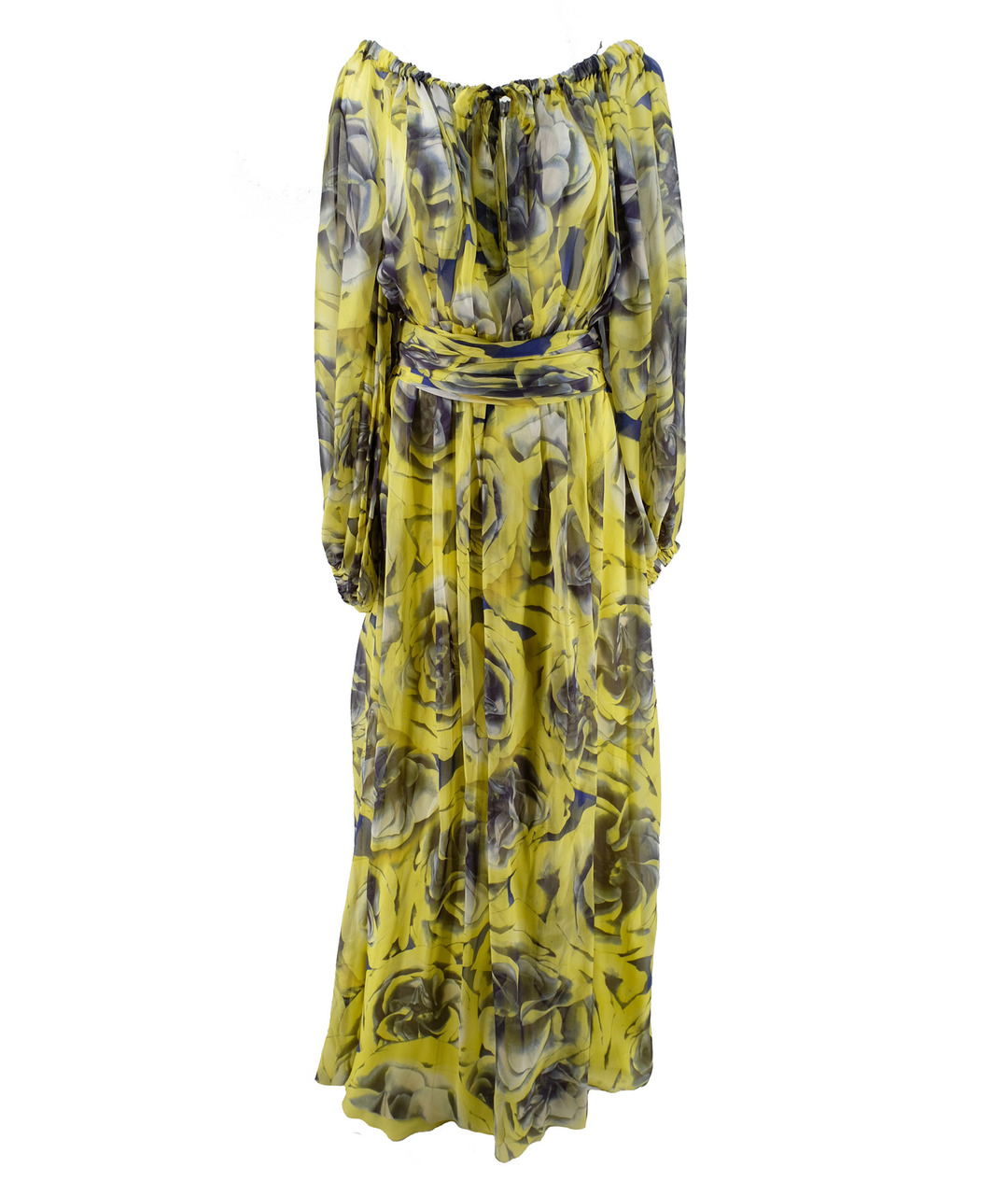 ZUHAIR MURAD Желтое шифоновое повседневное платье, фото 1