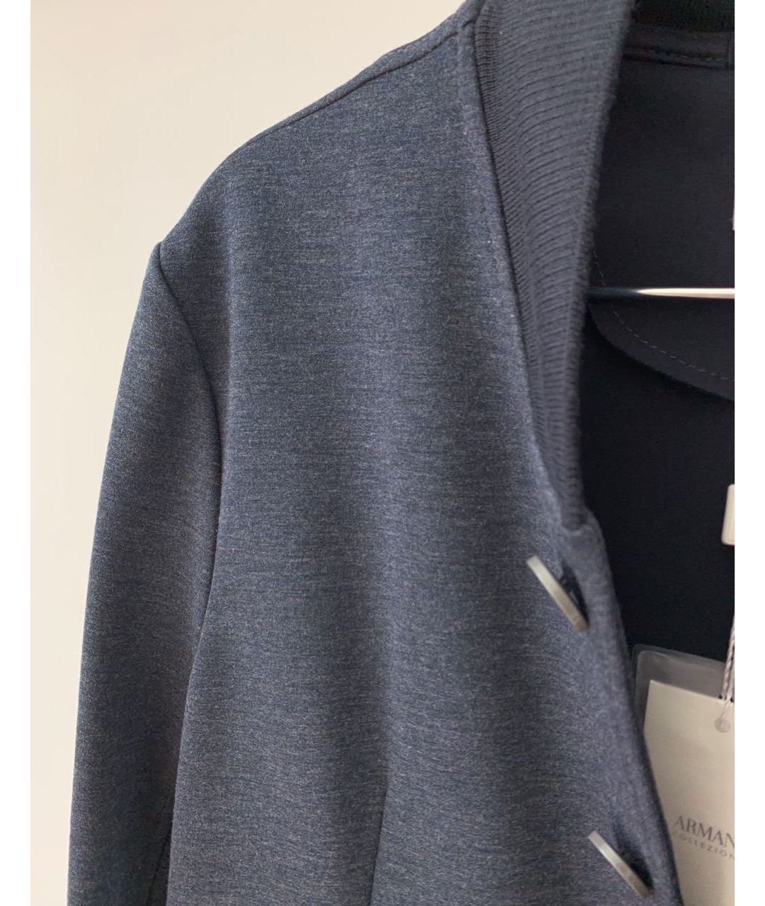 ARMANI COLLEZIONI Темно-синий вискозный пиджак, фото 7