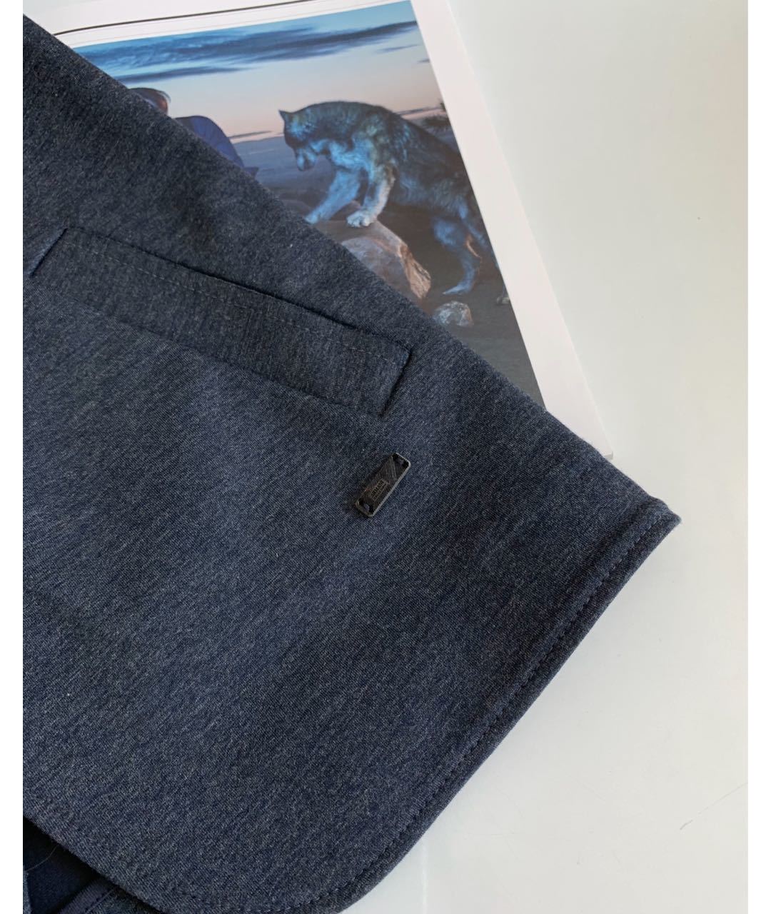 ARMANI COLLEZIONI Темно-синий вискозный пиджак, фото 6