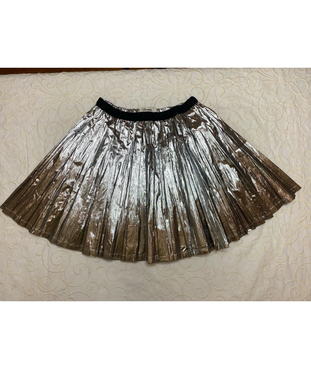 BONPOINT Серебряная юбка миди, фото 9