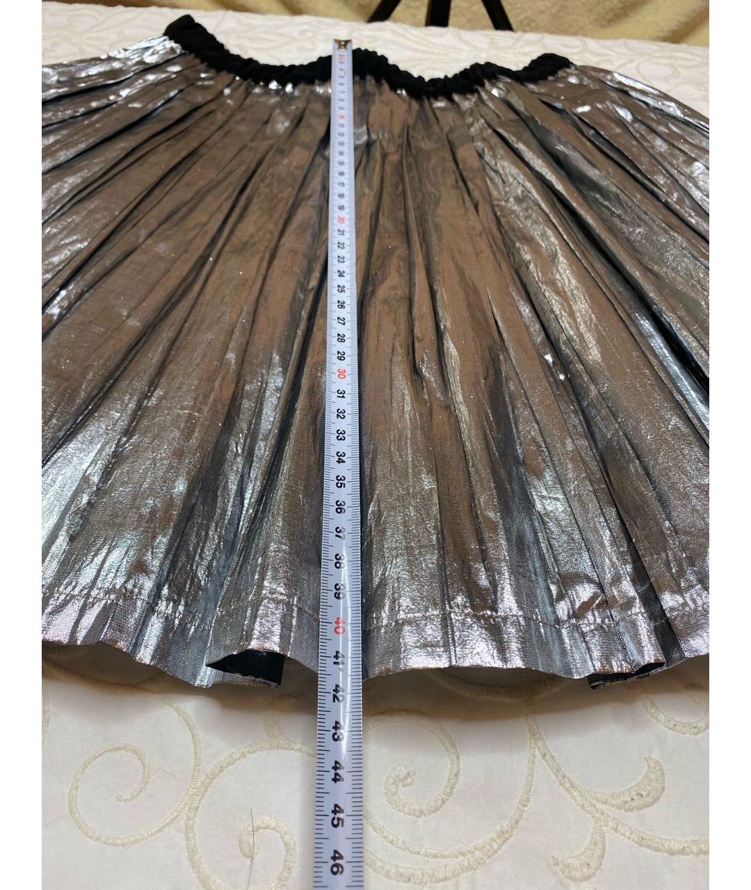 BONPOINT Серебряная юбка миди, фото 4
