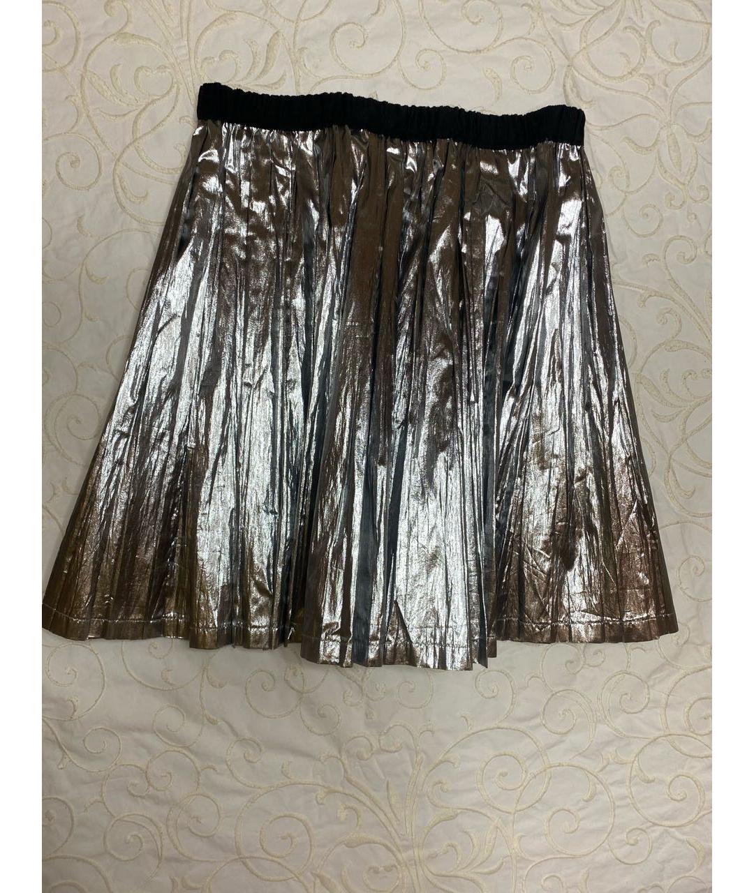 BONPOINT Серебряная юбка миди, фото 8