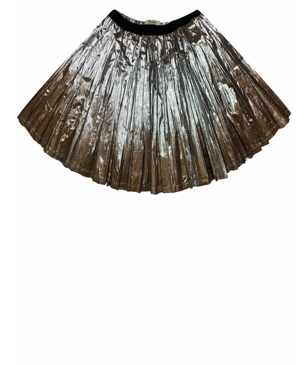 BONPOINT Серебряная юбка миди, фото 1