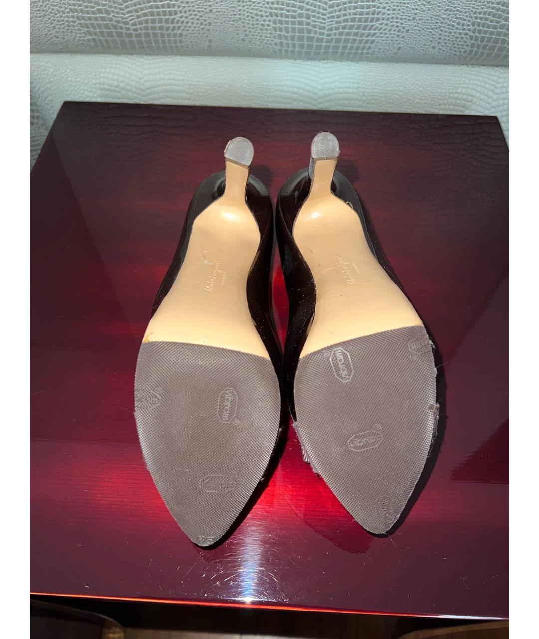 SALVATORE FERRAGAMO Бордовые кожаные туфли, фото 5