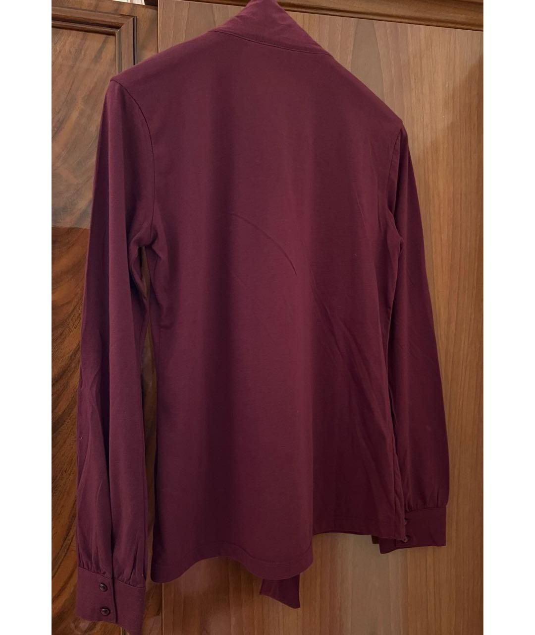 ARMANI COLLEZIONI Бордовая вискозная блузы, фото 2