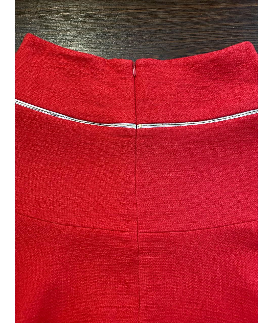 SANDRO Красная хлопковая юбка миди, фото 6