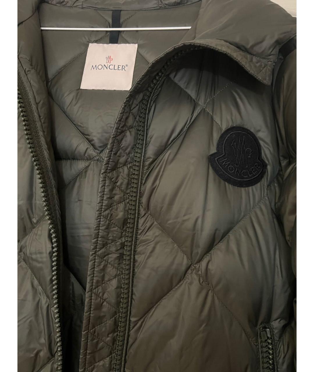 MONCLER Хаки пуховик, фото 3