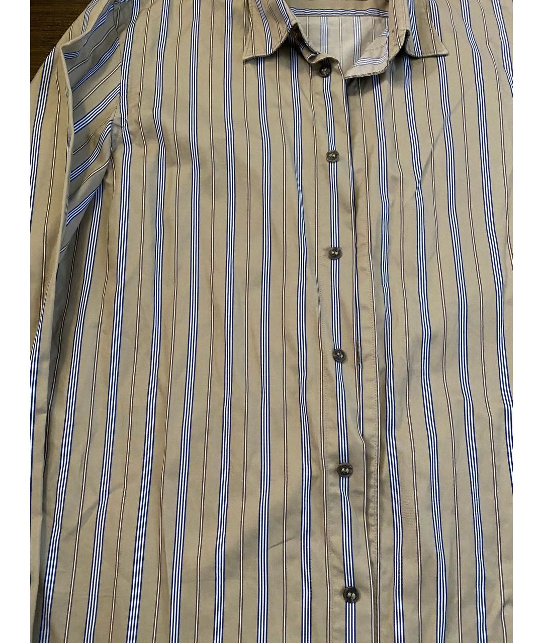 HUGO BOSS Бежевая хлопковая кэжуал рубашка, фото 2