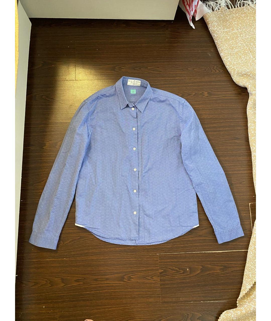 PAUL SMITH Голубая хлопковая кэжуал рубашка, фото 7