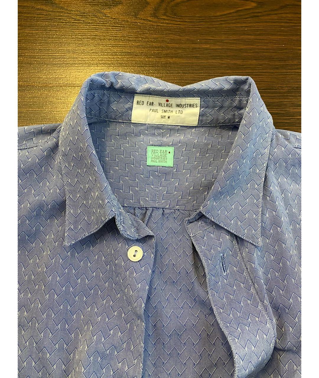 PAUL SMITH Голубая хлопковая кэжуал рубашка, фото 5