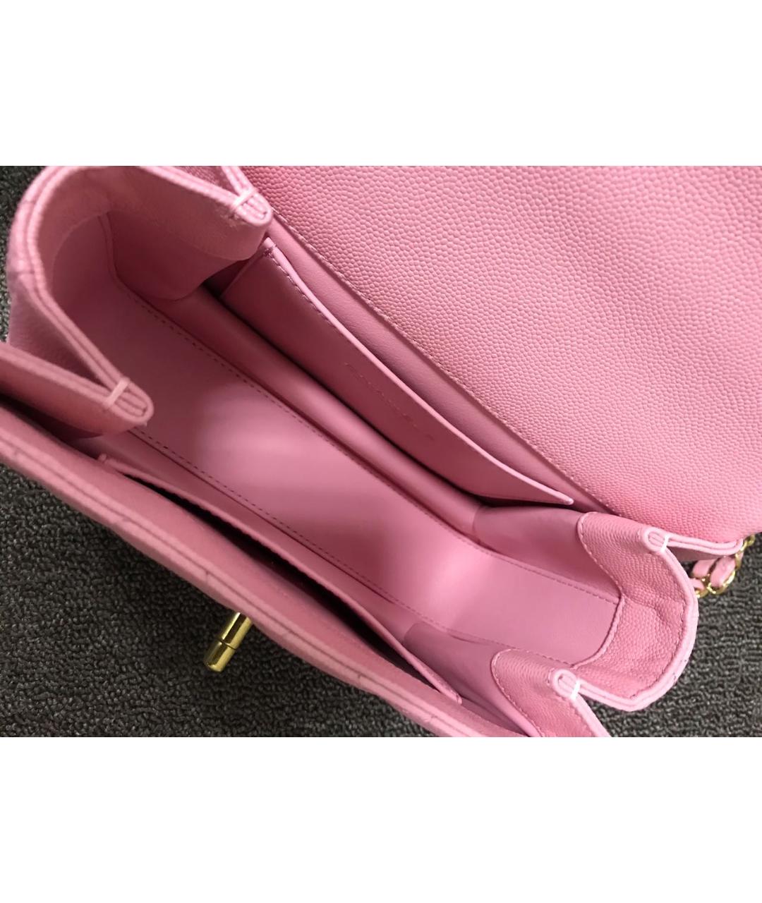 CHANEL PRE-OWNED Розовая кожаная сумка через плечо, фото 8