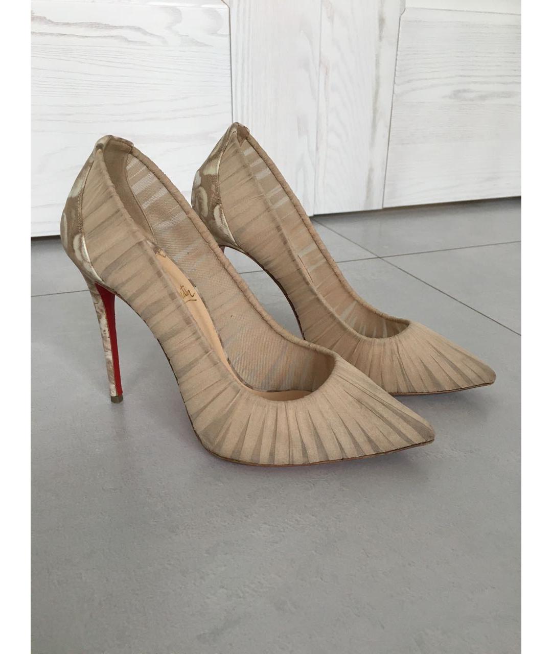 CHRISTIAN LOUBOUTIN Бежевые туфли, фото 5