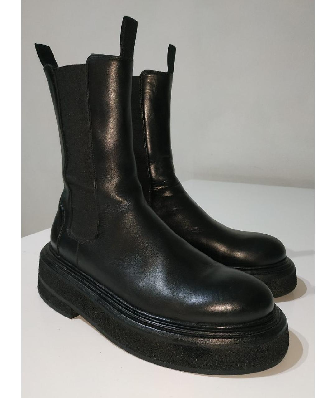 MARSELL Черные кожаные ботинки, фото 3