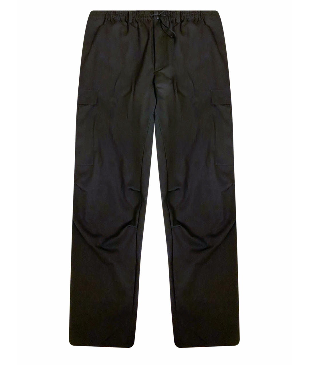Y-3 Черные хлопко-эластановые классические брюки, фото 1