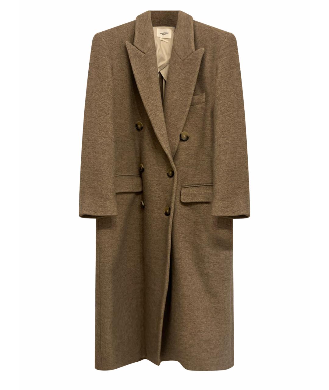 ISABEL MARANT ETOILE Коричневое шерстяное пальто, фото 1