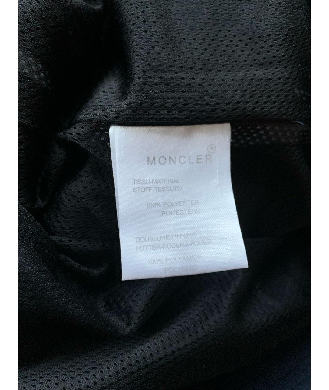 MONCLER Темно-синяя полиэстеровая куртка, фото 6
