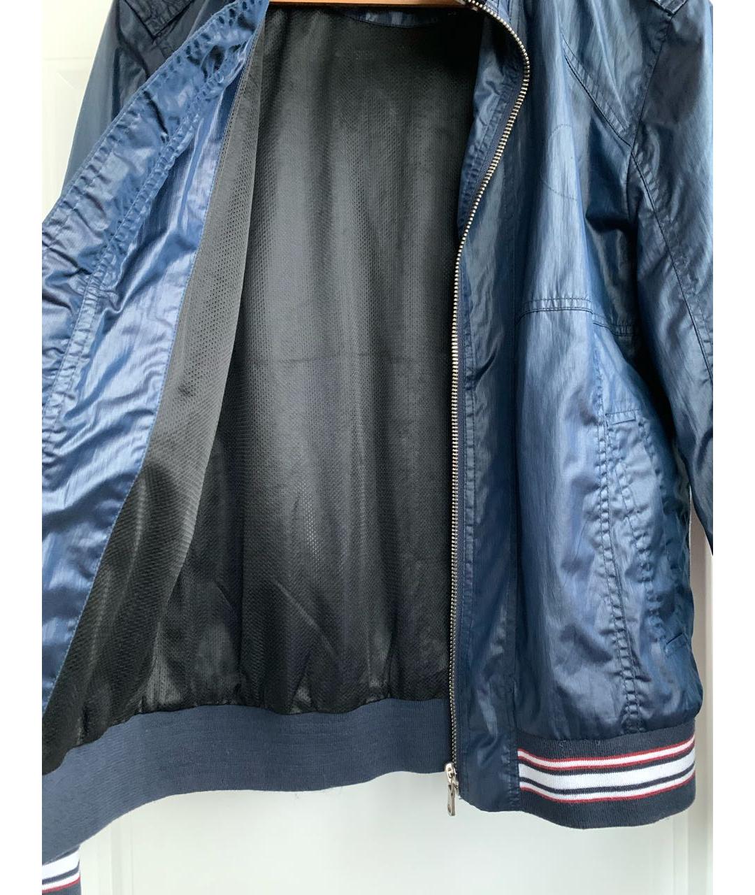 MONCLER Темно-синяя полиэстеровая куртка, фото 8