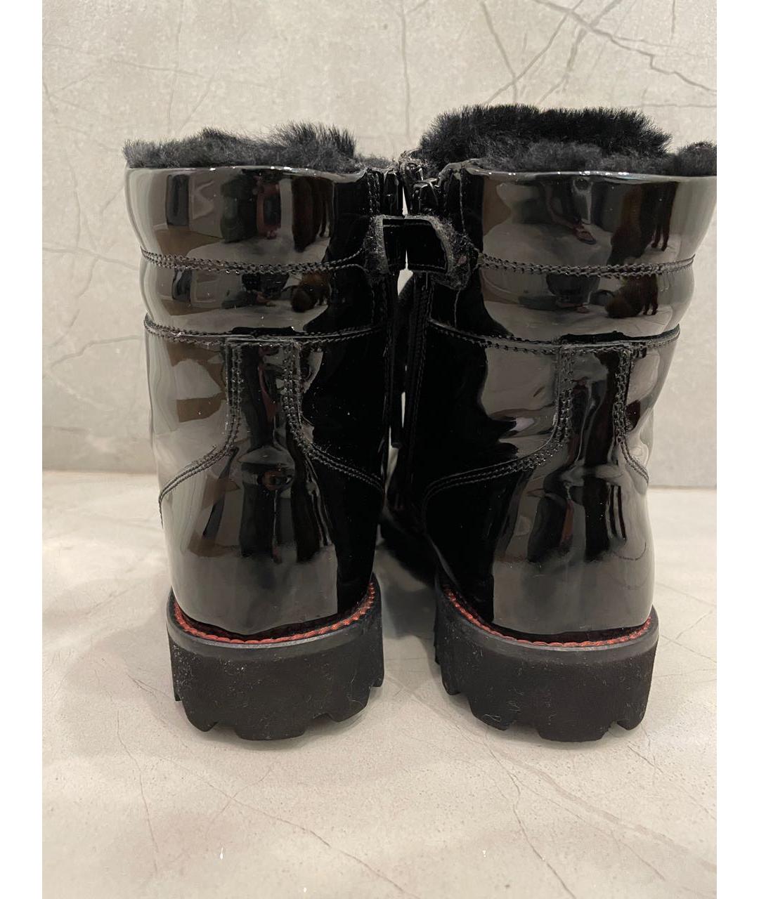 DOLCE&GABBANA Черные ботинки из лакированной кожи, фото 4