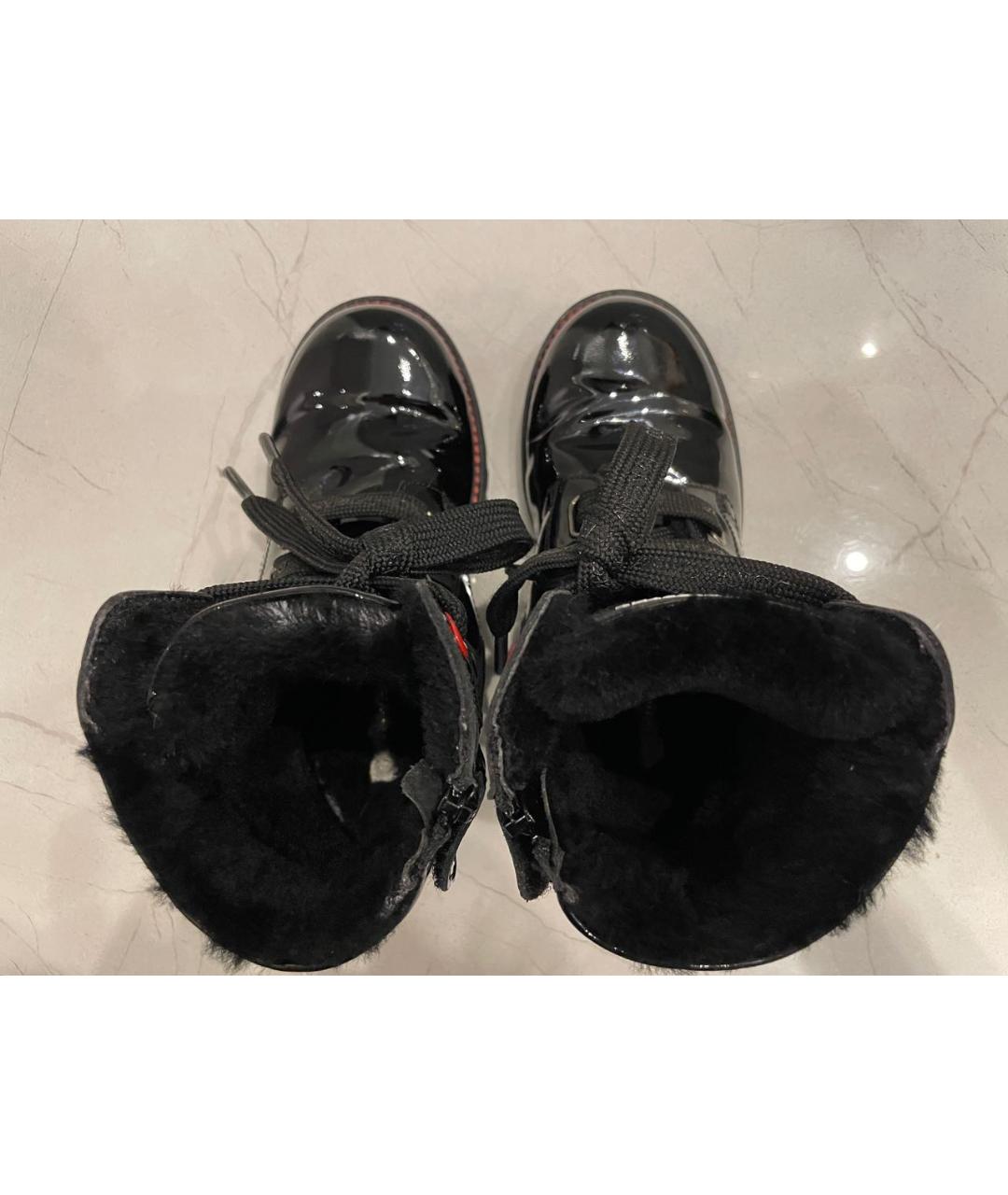 DOLCE&GABBANA Черные ботинки из лакированной кожи, фото 3