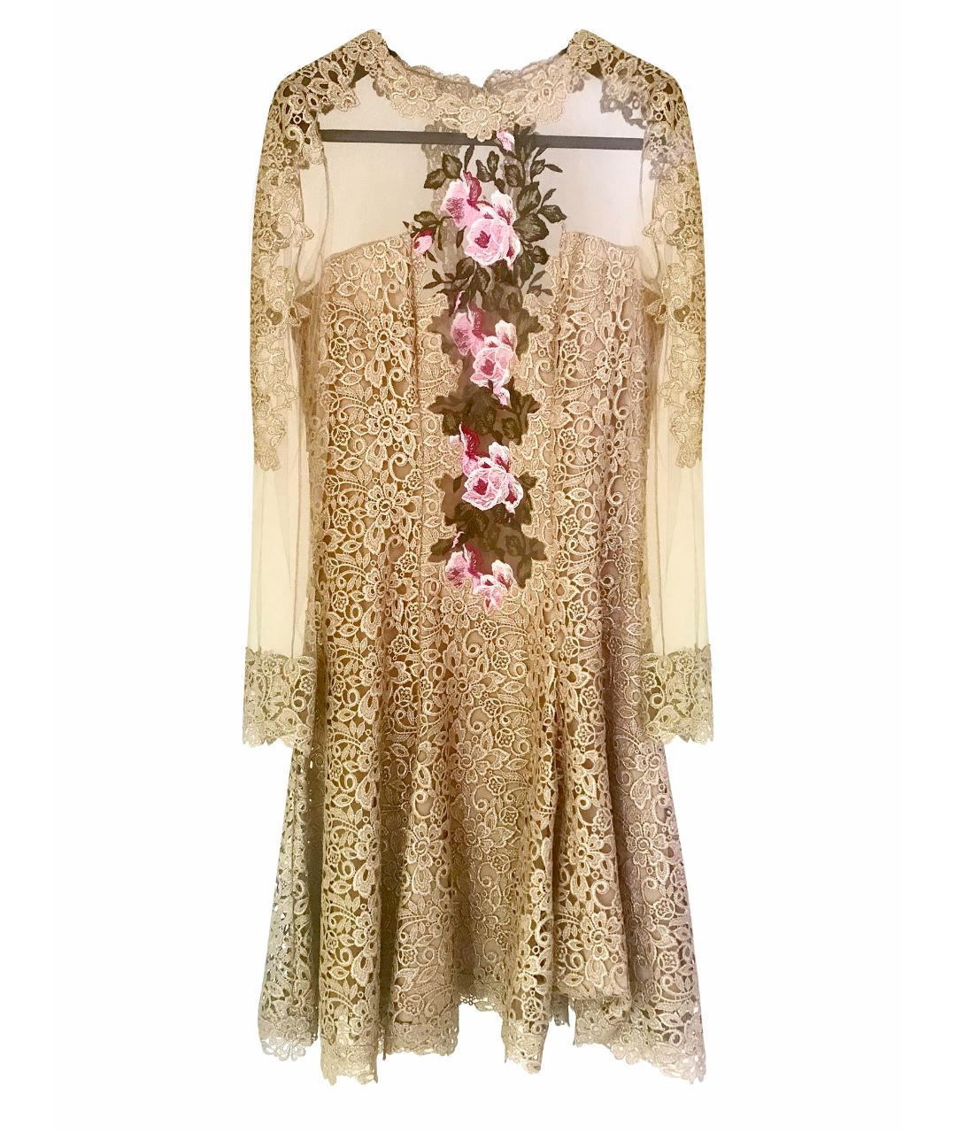 BLUMARINE Золотое коктейльное платье, фото 1