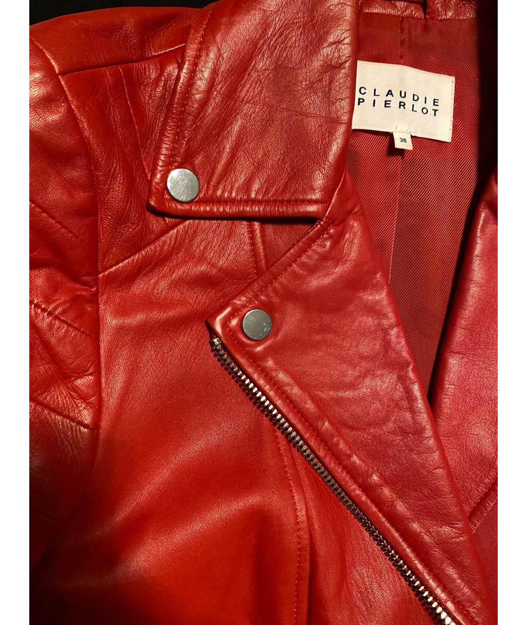 Claudie Pierlot Красная кожаная куртка, фото 6