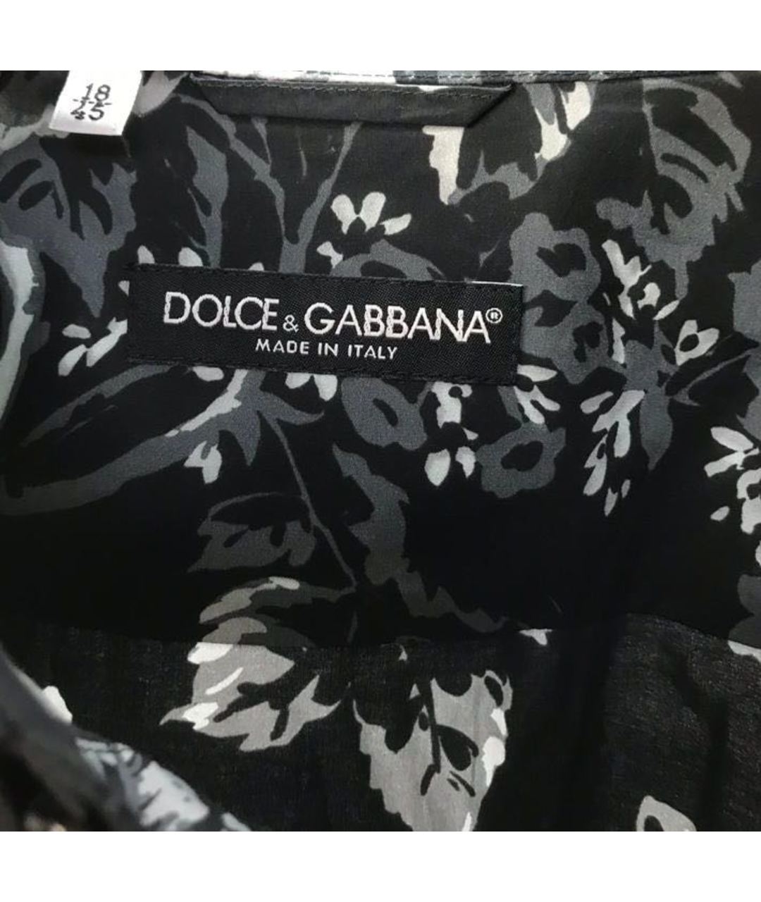 DOLCE&GABBANA Черная хлопковая кэжуал рубашка, фото 5