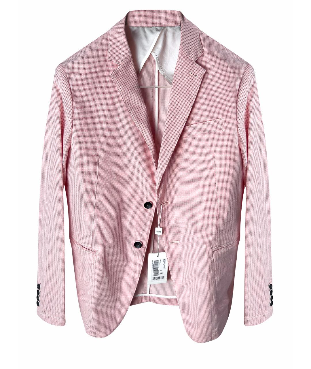 ARMANI COLLEZIONI Розовый хлопковый пиджак, фото 1