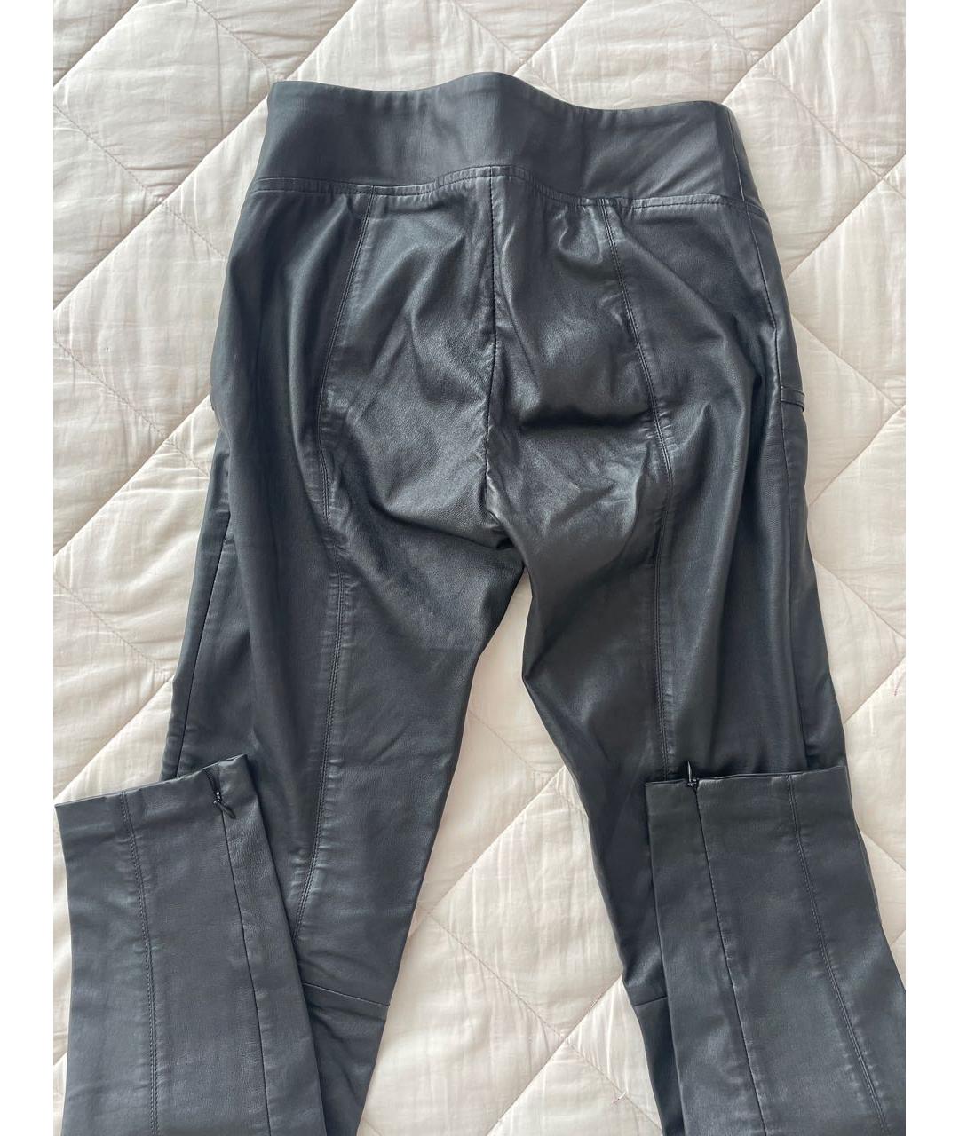 TOM FORD Черные кожаные прямые брюки, фото 6
