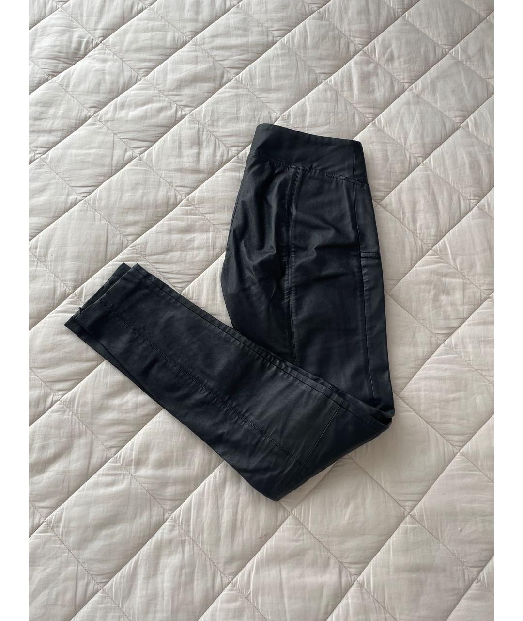 TOM FORD Черные кожаные прямые брюки, фото 4