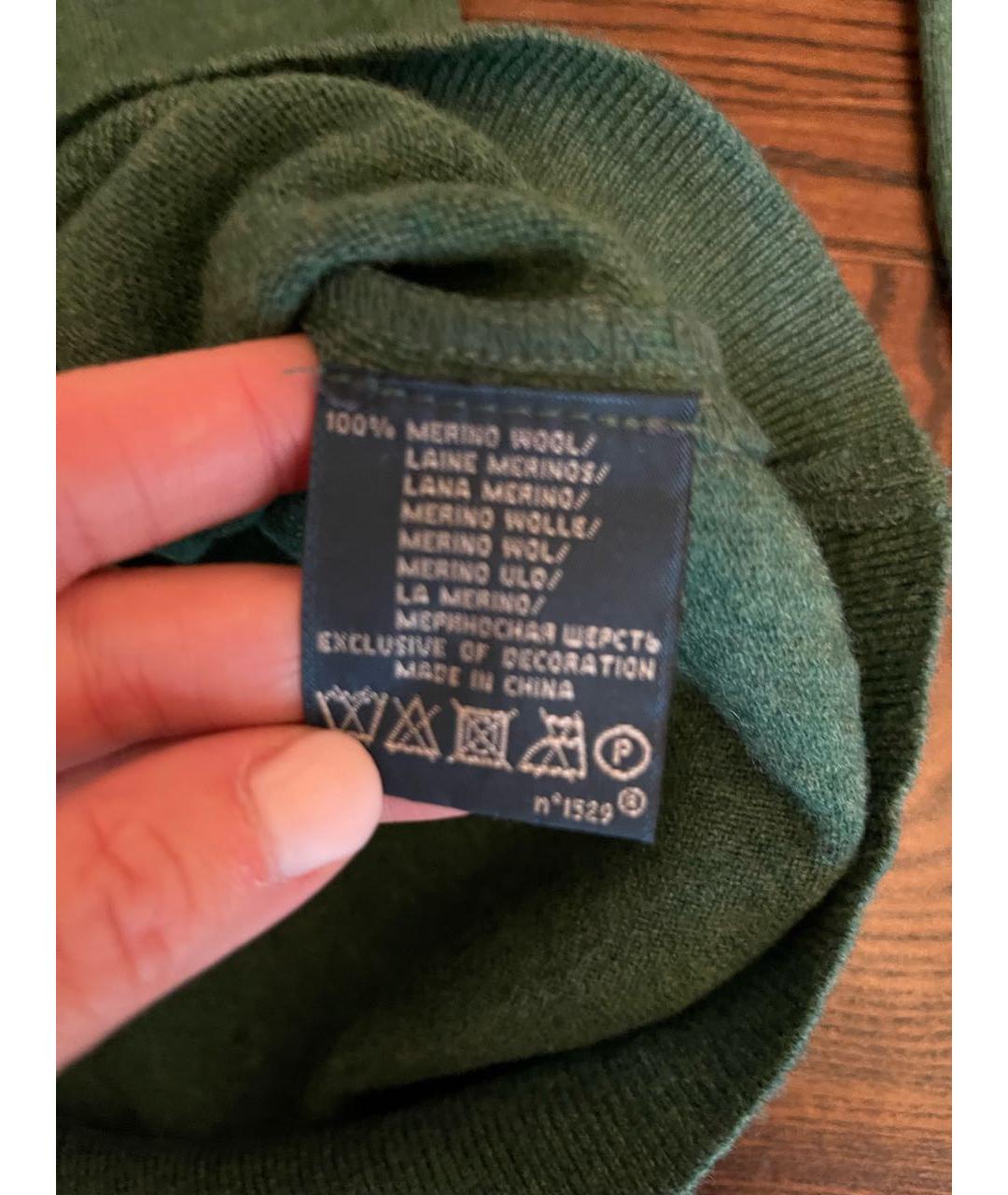 POLO RALPH LAUREN Зеленый шерстяной джемпер / свитер, фото 3