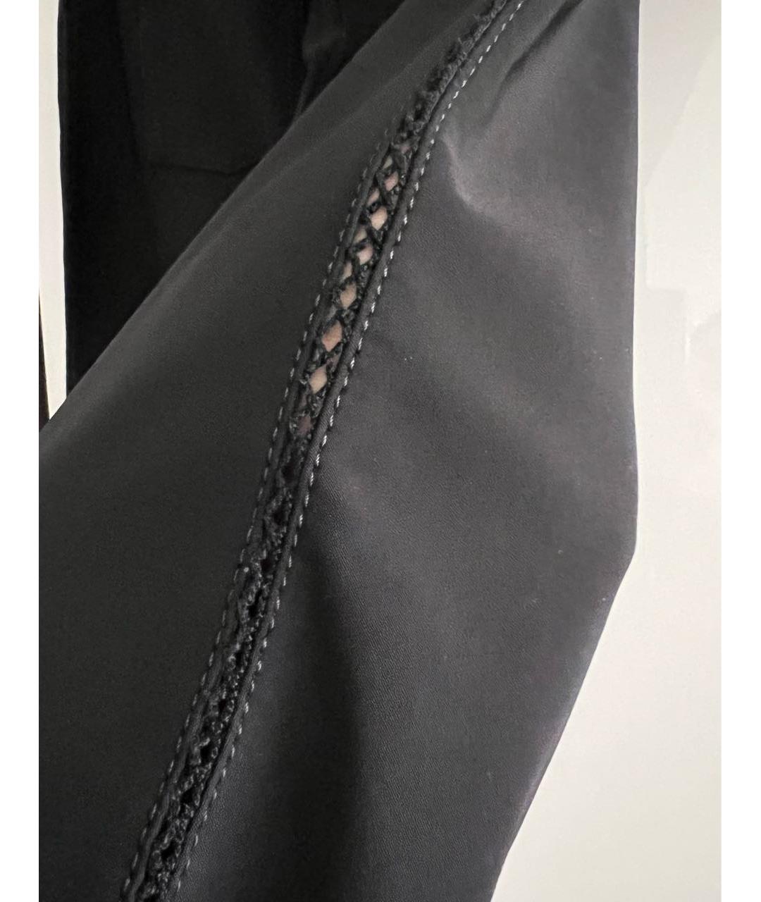 ELISABETTA FRANCHI Черные полиамидовые брюки узкие, фото 7