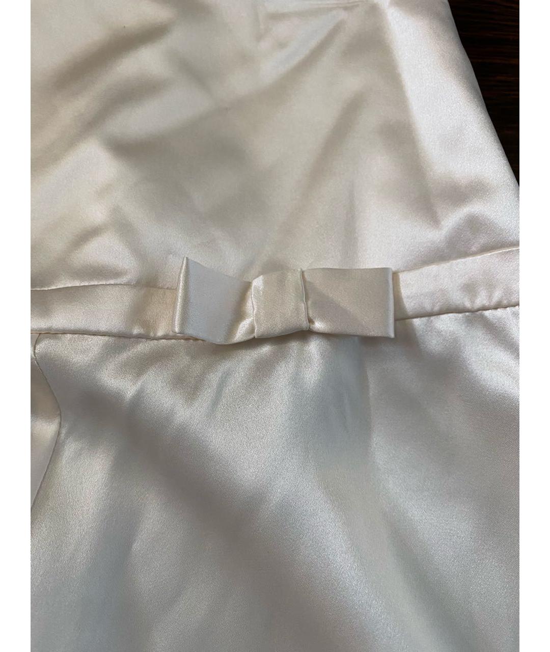 SALVATORE FERRAGAMO Бежевая шелковая юбка миди, фото 2
