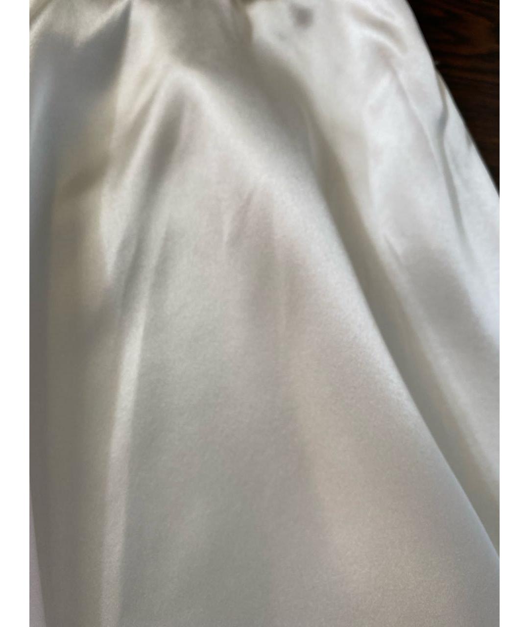 SALVATORE FERRAGAMO Бежевая шелковая юбка миди, фото 3