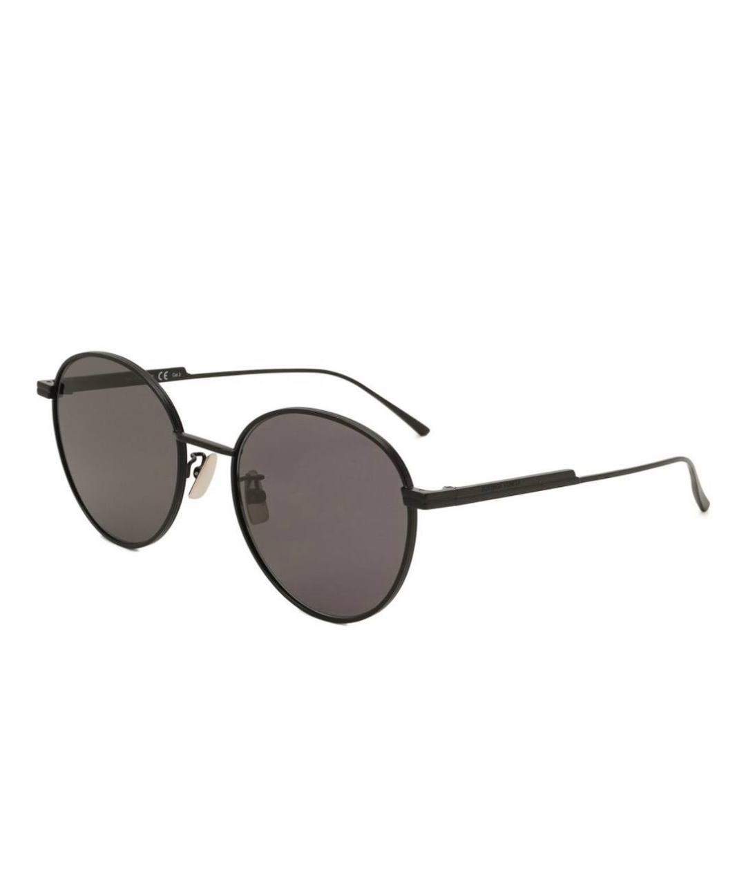 BOTTEGA VENETA Черные металлические солнцезащитные очки, фото 2