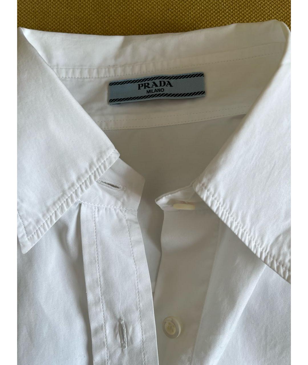 PRADA Белая хлопковая рубашка, фото 4
