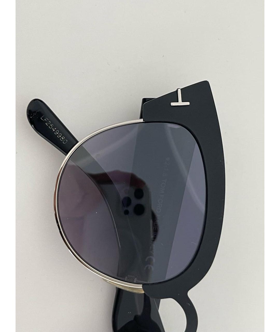 TOM FORD Черные металлические солнцезащитные очки, фото 8