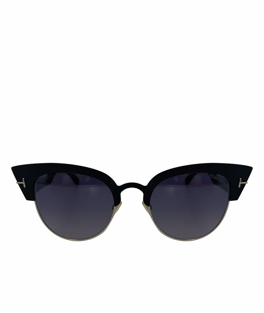 TOM FORD Черные металлические солнцезащитные очки, фото 1