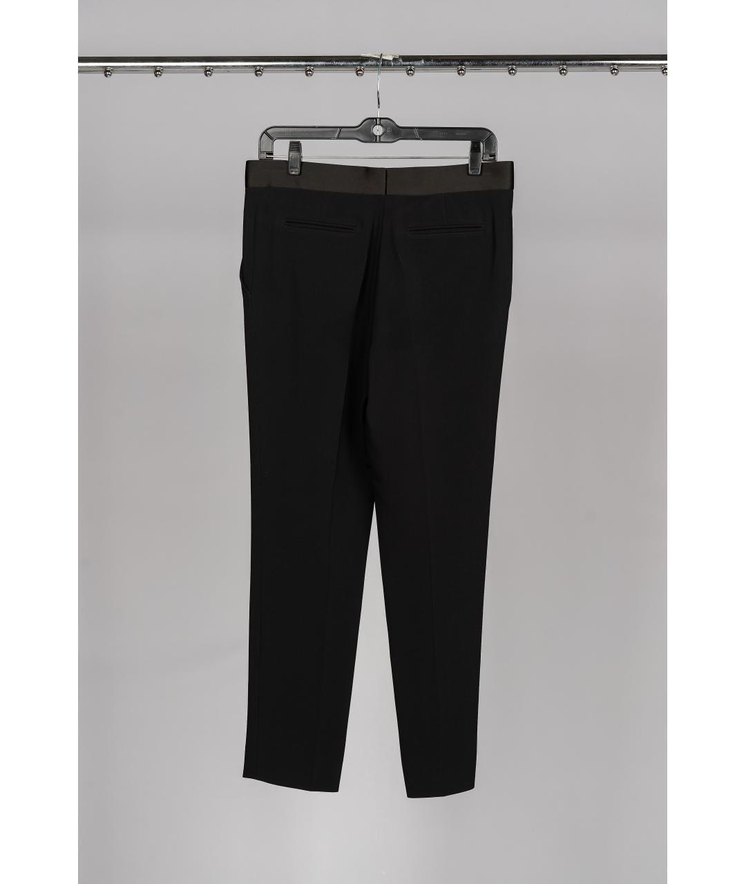 CELINE PRE-OWNED Черные вискозные прямые брюки, фото 2