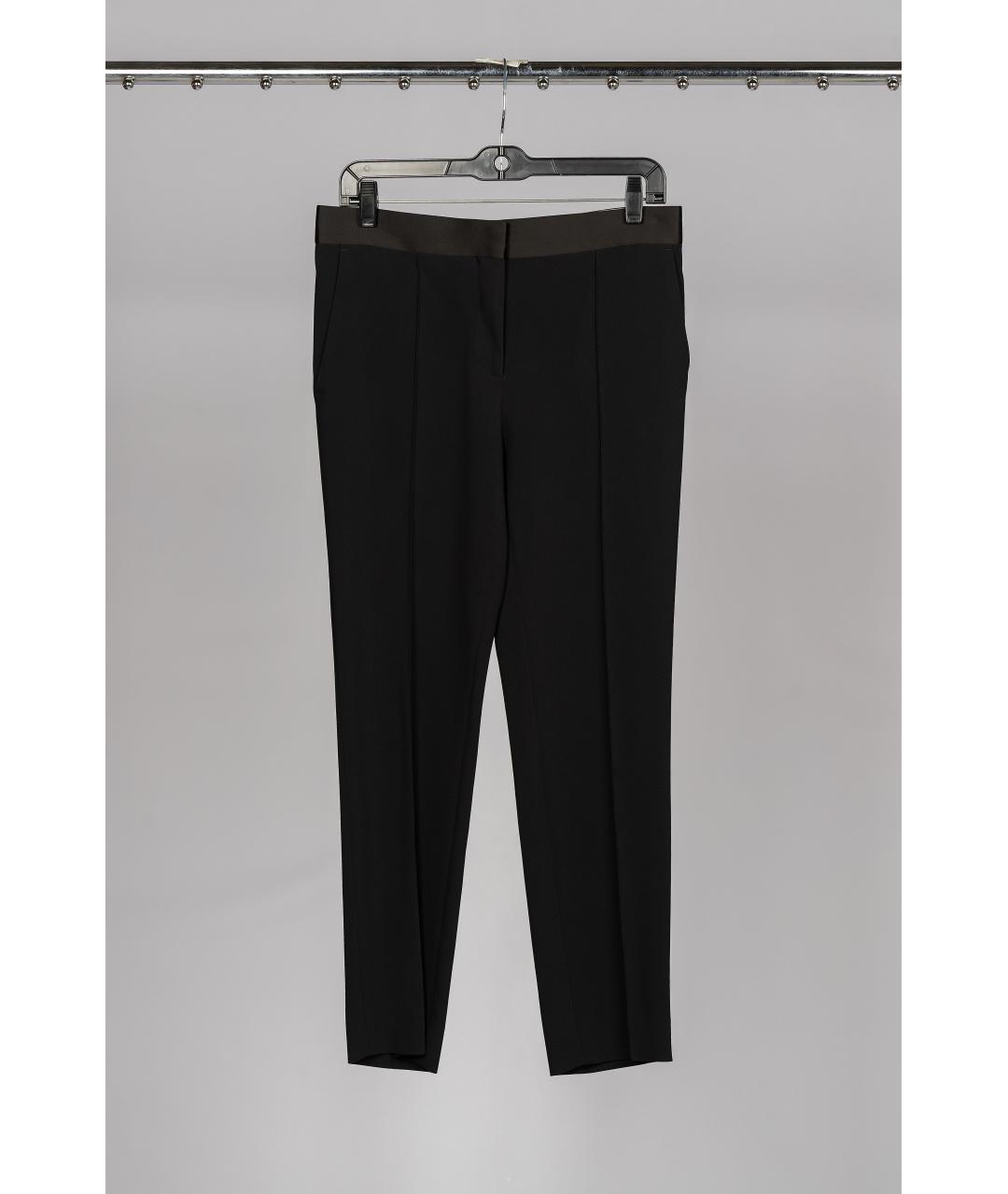 CELINE PRE-OWNED Черные вискозные прямые брюки, фото 3