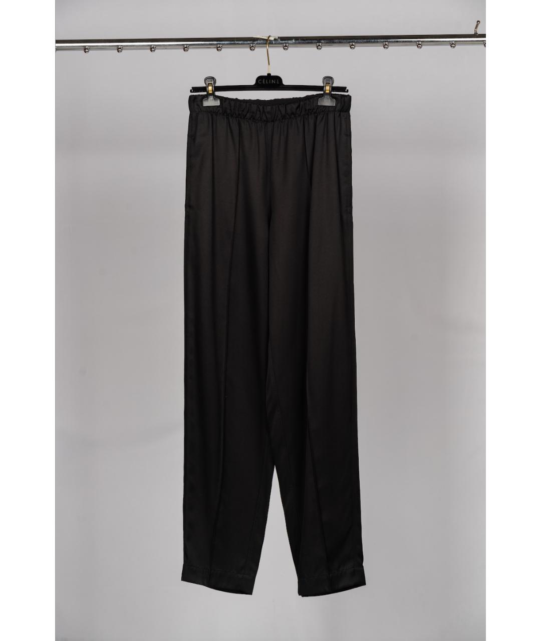 CELINE Черные вискозные брюки широкие, фото 3