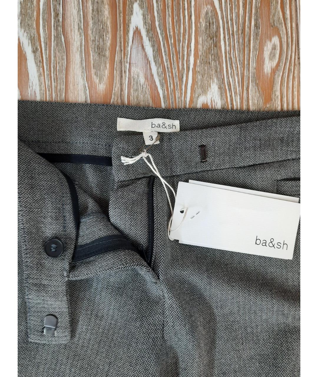 BA&SH Серые шерстяные брюки узкие, фото 3