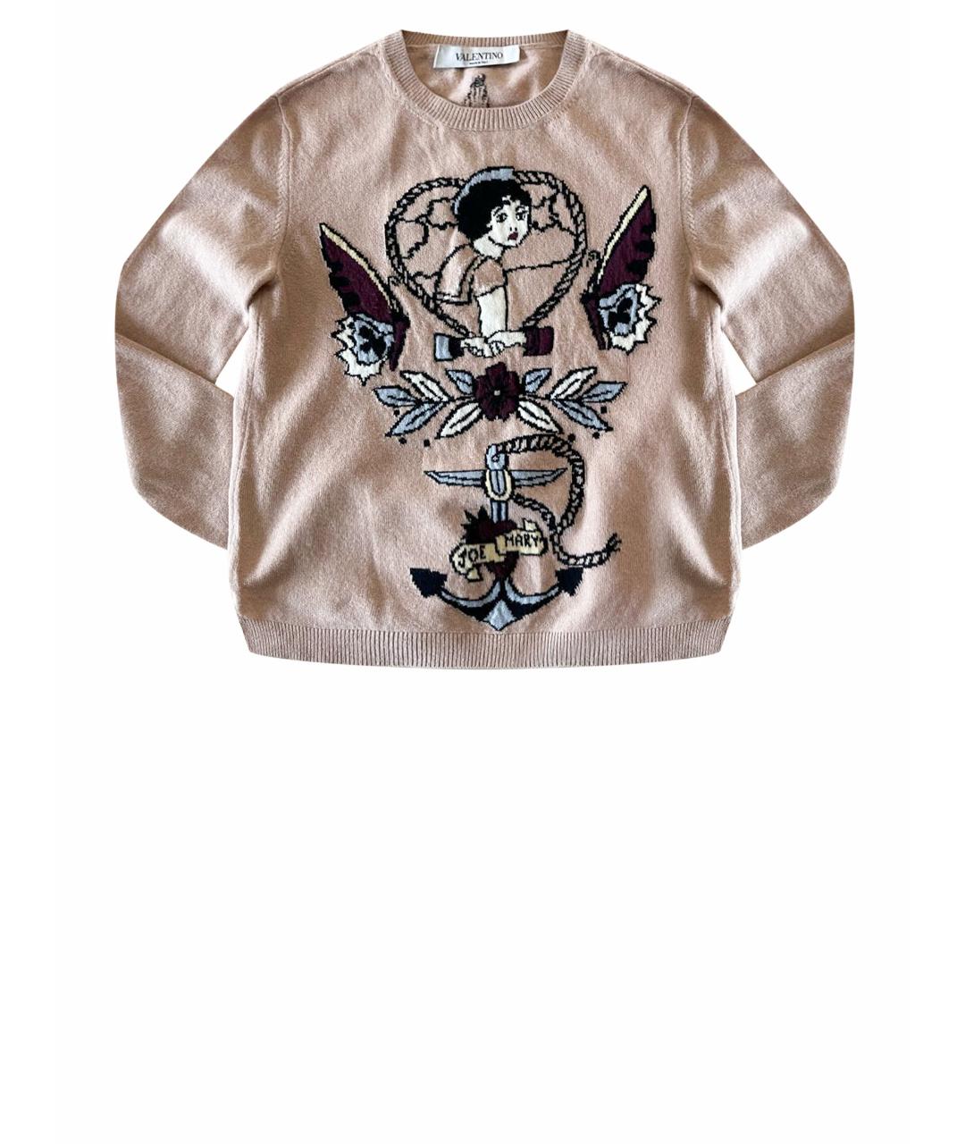 VALENTINO Розовый шерстяной джемпер / свитер, фото 1