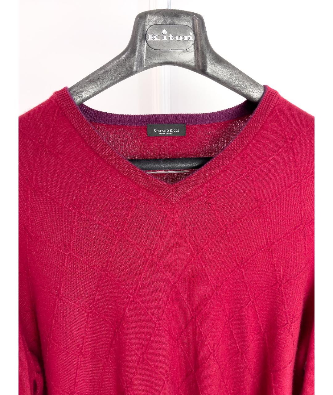 STEFANO RICCI Красный кашемировый джемпер / свитер, фото 2