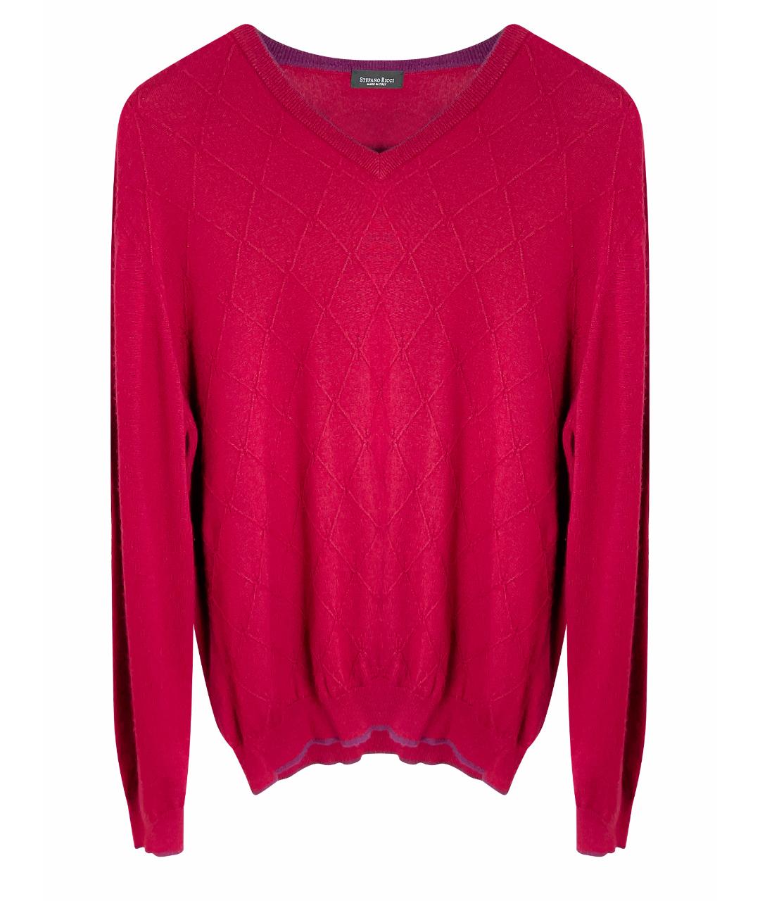 STEFANO RICCI Красный кашемировый джемпер / свитер, фото 1