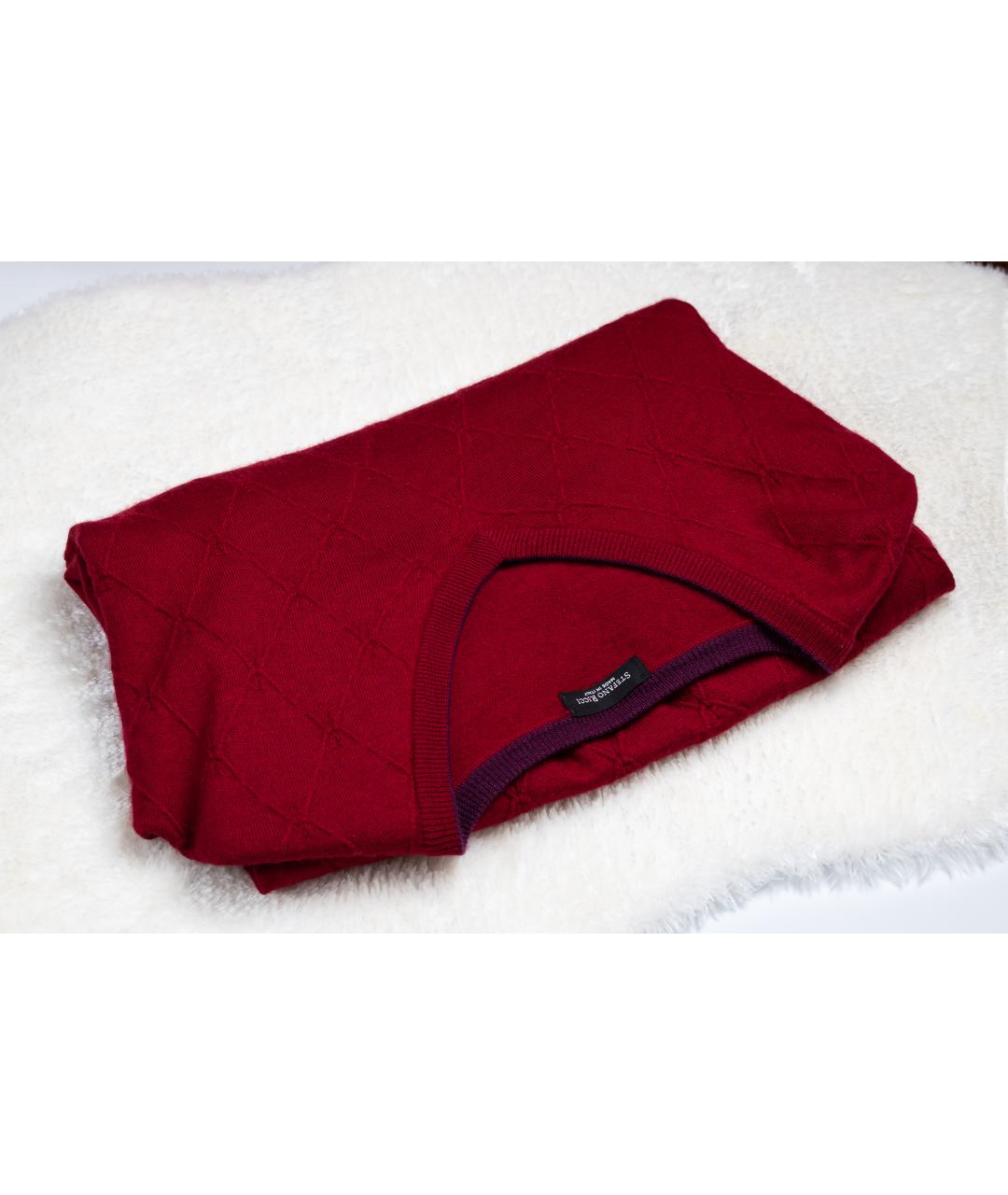 STEFANO RICCI Красный кашемировый джемпер / свитер, фото 4