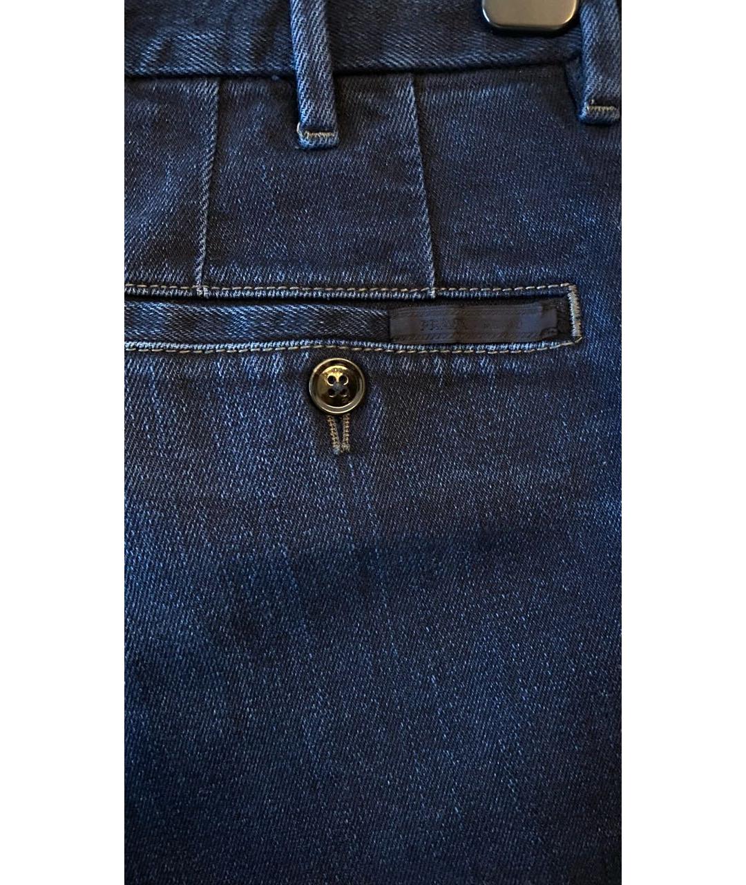 PRADA Темно-синие хлопковые джинсы, фото 5