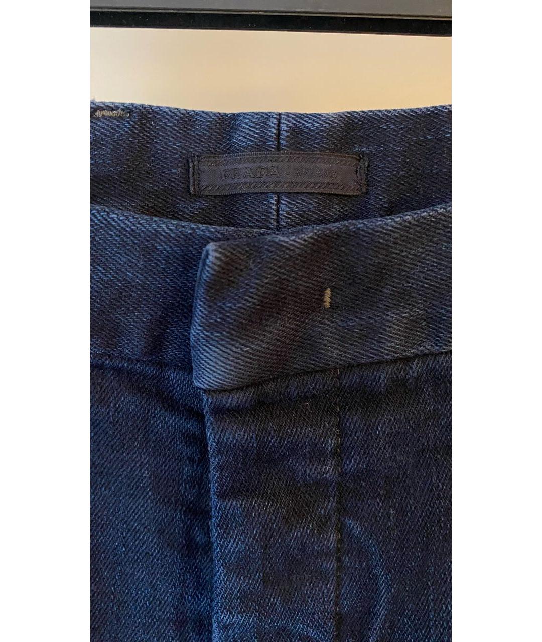 PRADA Темно-синие хлопковые джинсы, фото 4