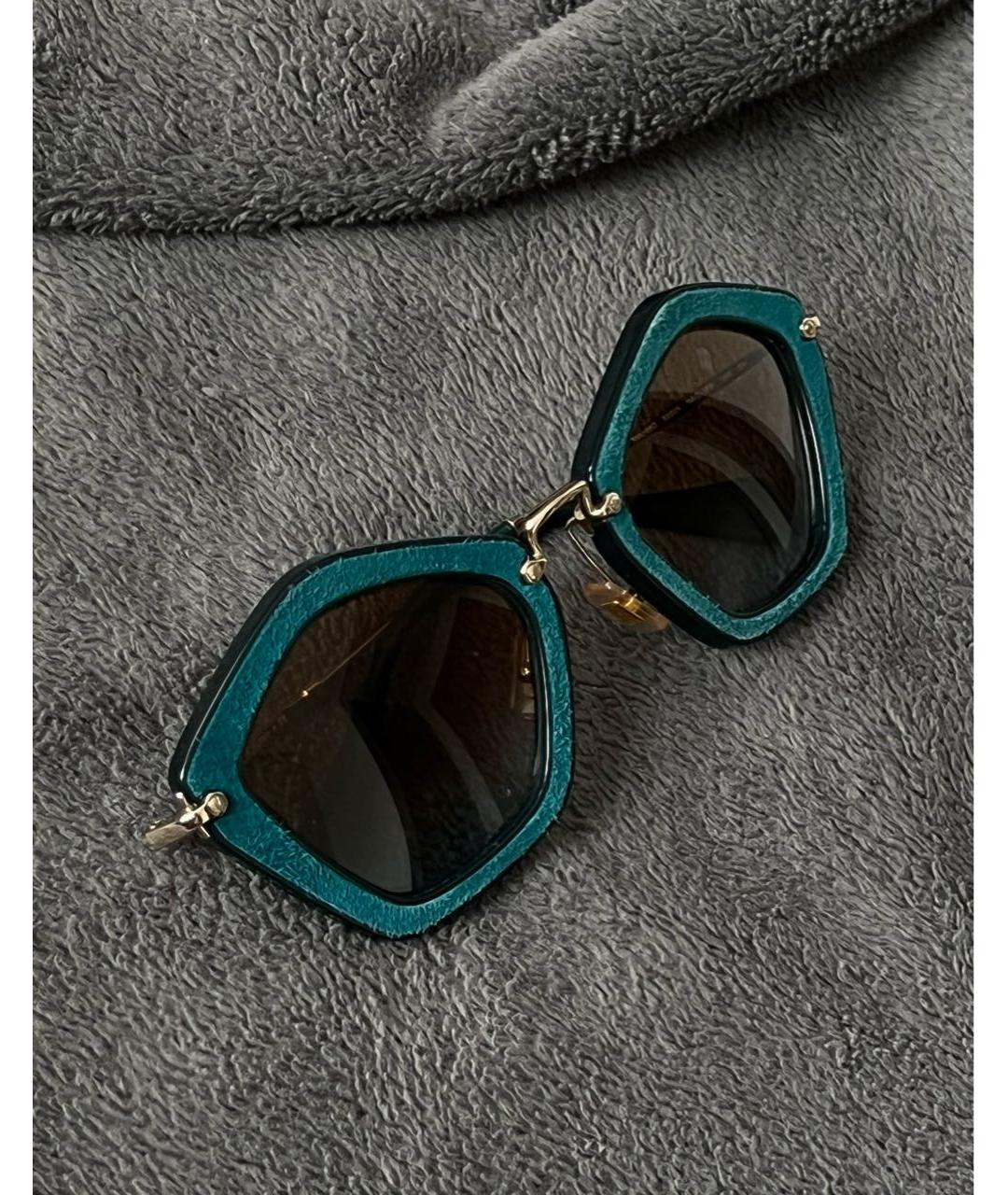 MIU MIU Бирюзовые солнцезащитные очки, фото 7