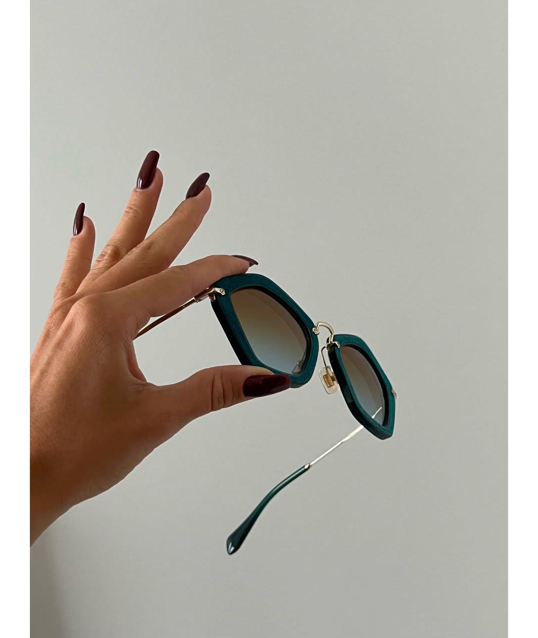 MIU MIU Бирюзовые солнцезащитные очки, фото 5